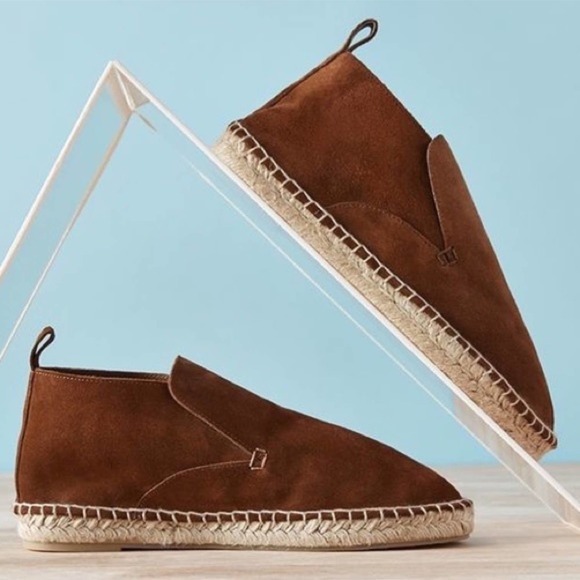 Vince Ronan Suede Leather Slip On Espadrille Loafer - Picture 15 of 15